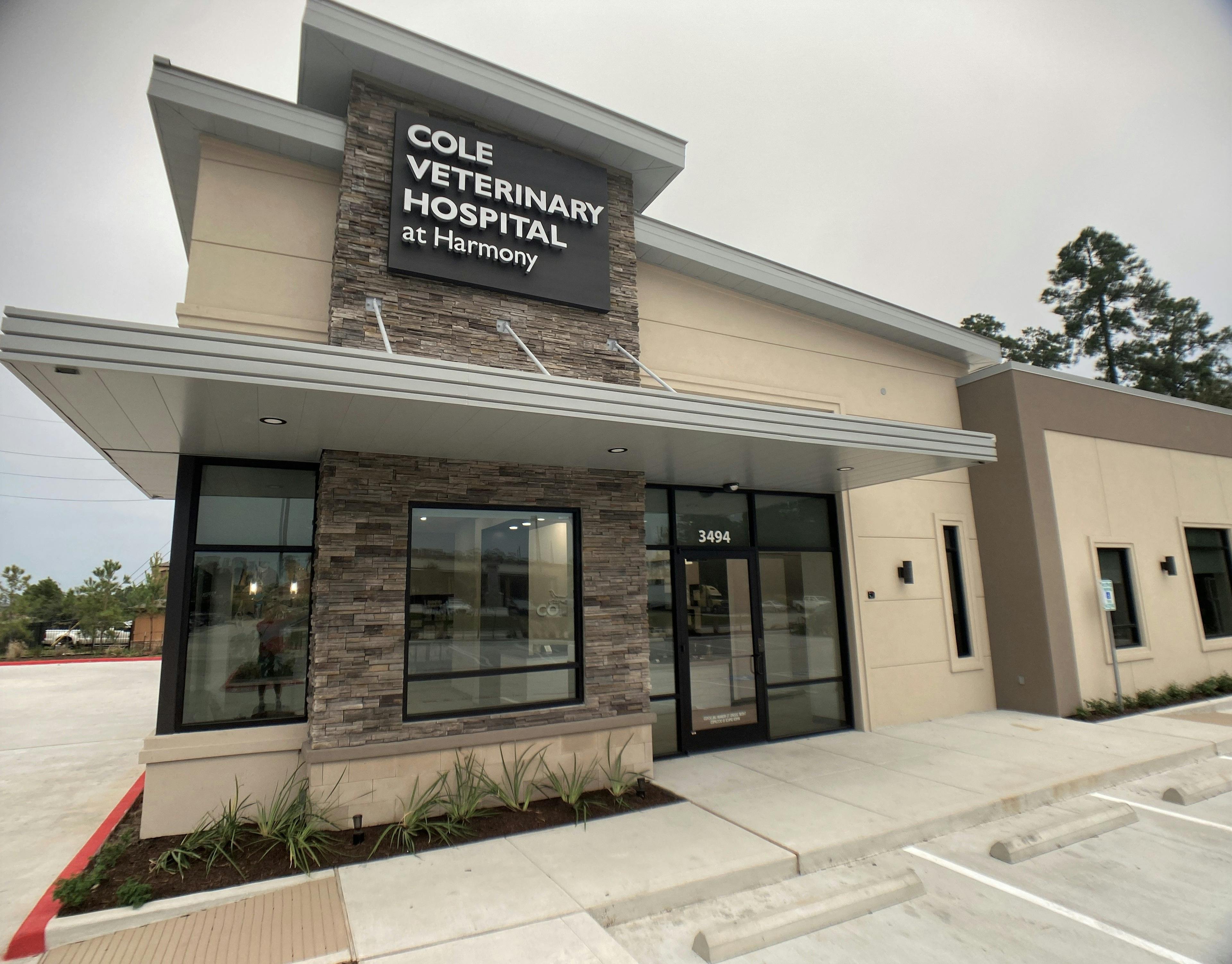 Cole Veterinary Hospital at Harmony in Spring, Texas, opened in 2020.